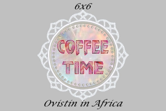 Coffee Time FSL Applique Mug Rug