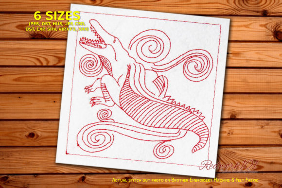 Crocodile Redwork Review