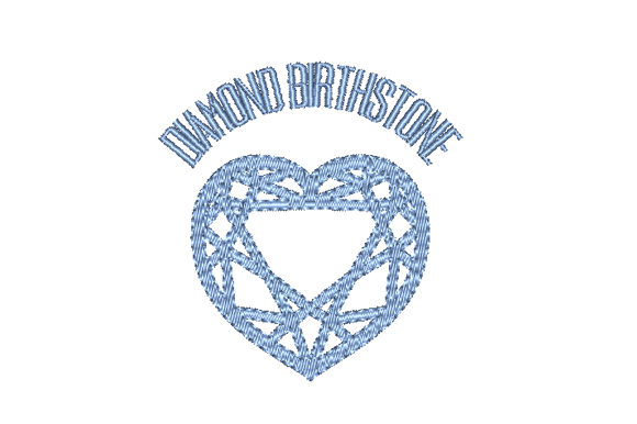 Diamond Birthstone Faceted Heart