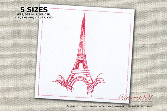 Eiffel Tower in Paris, France Lineart Review for Handmade Gifts
