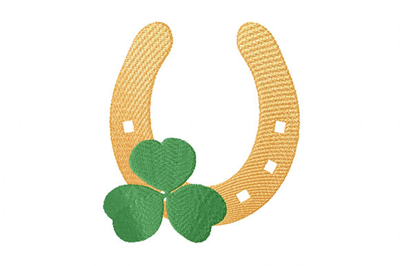 Gold Horseshoe with Four Leaf Clover: A Design Review for Business Use