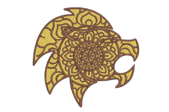 Lion Zodiac Leo Mandala Style