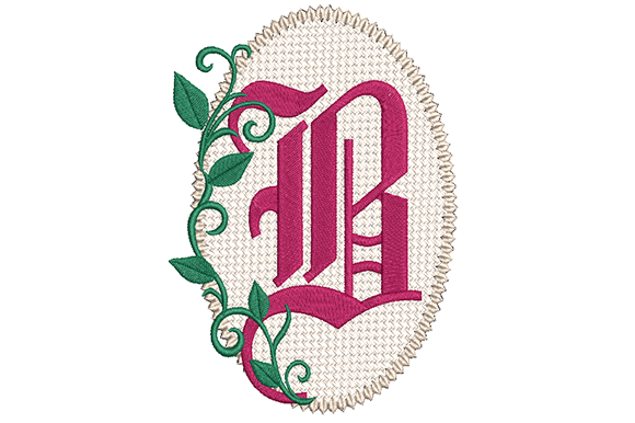 Olde English Monogram Letter B Review for Seasonal Embroidery