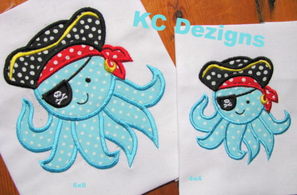 Pirate Octopus Embroidery Design Review for Boutique Sweatshirts