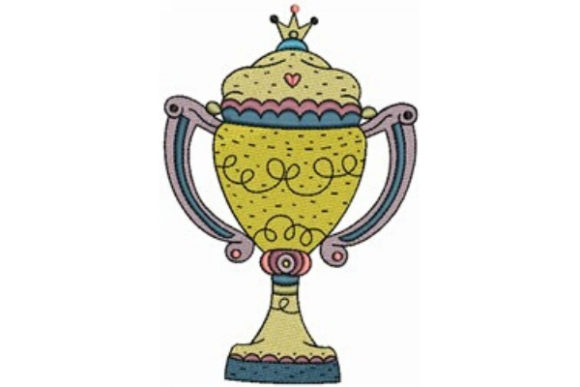 Trophy Prize Embroidery Design