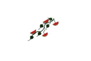 Watermelon Vine Embroidery